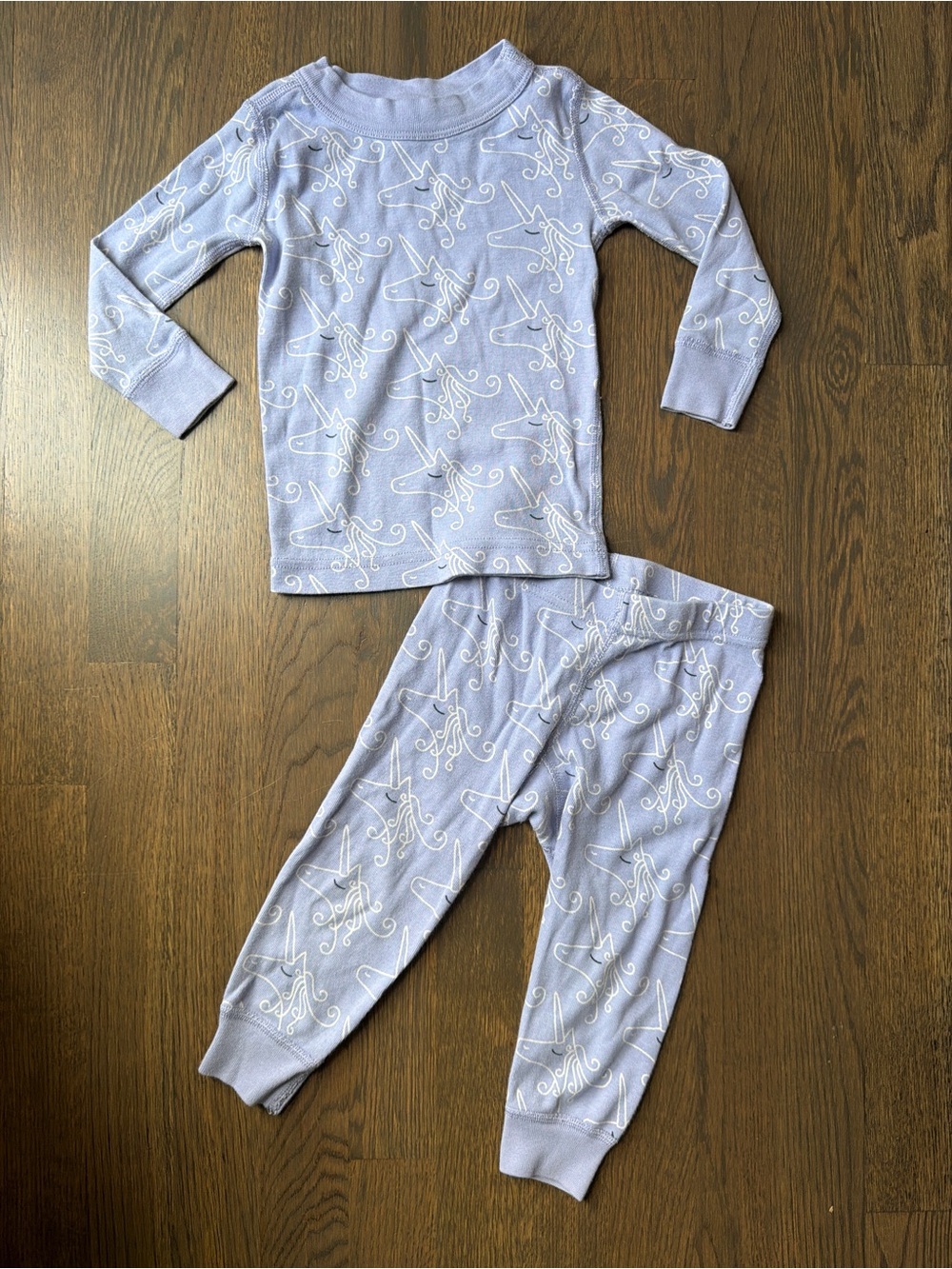 Hanna Anderson Lavender Unicorn Print Pajama Set